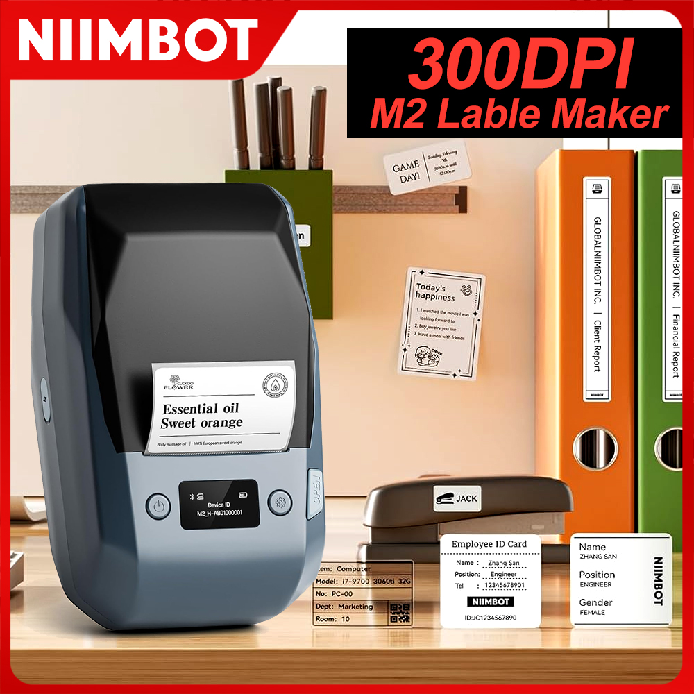 Commercial Label Printing Machine - 300DPI NIIMBOT M2 Portable Thermal Transfer
