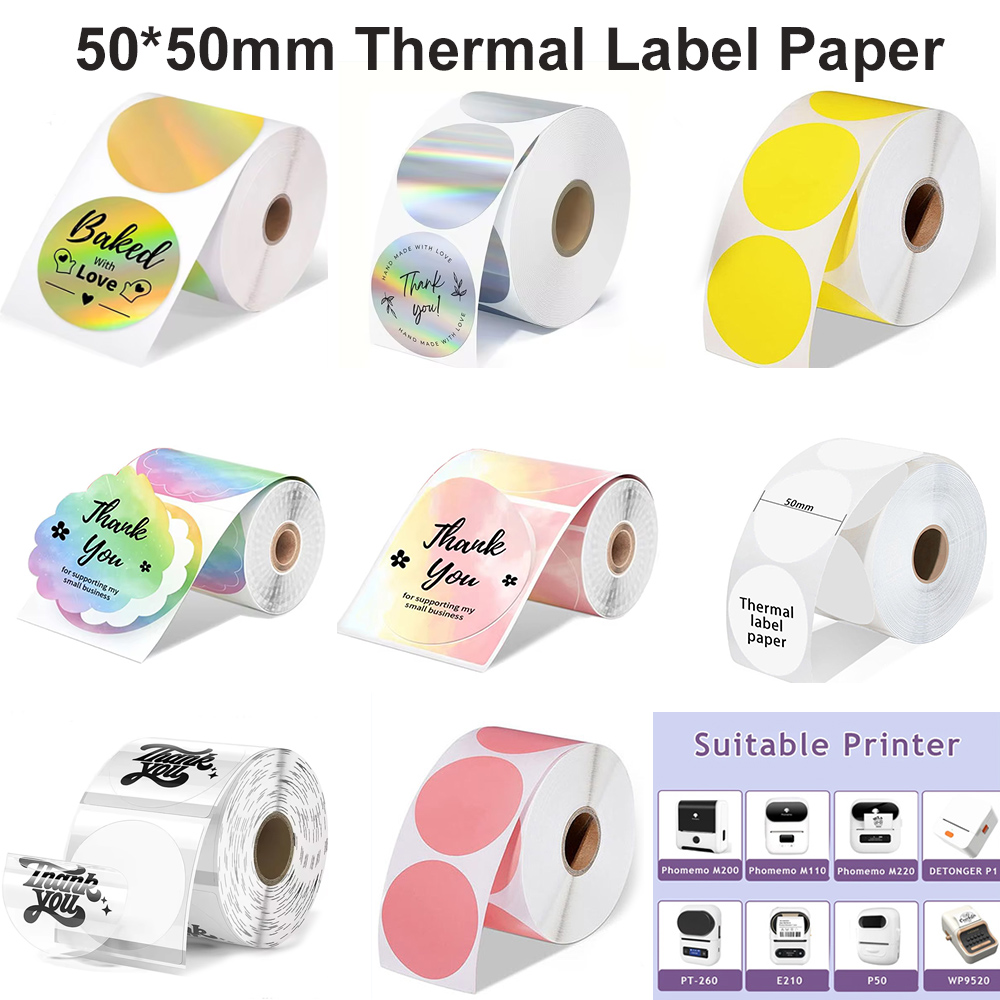 1Roll Round Circle Thermal Pap - Commercial Label Printing Machine 评论和价格