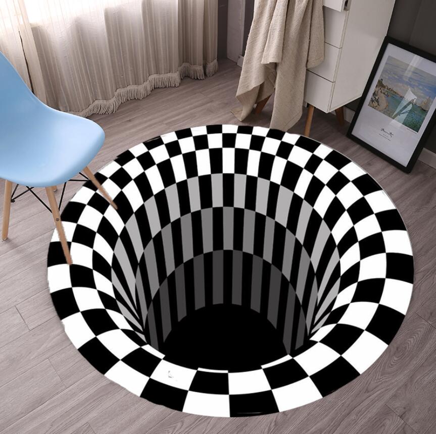 Geometric Bedroom Rugs Black W - Commercial Fabric Printing 评论和价格