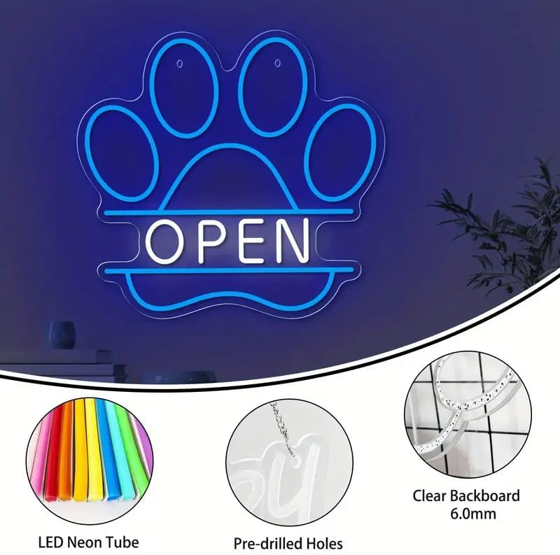 LED Neon Sign USB Dimmable Paw - Commercial Printing Shop 评论和价格