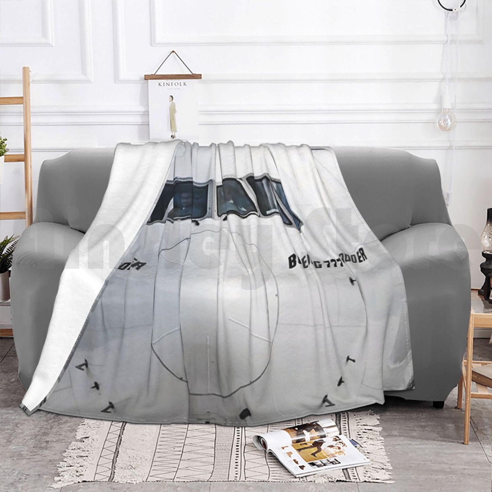 Boeing 777 Nose View Blanket F - Commercial Fabric Printing 评论和价格