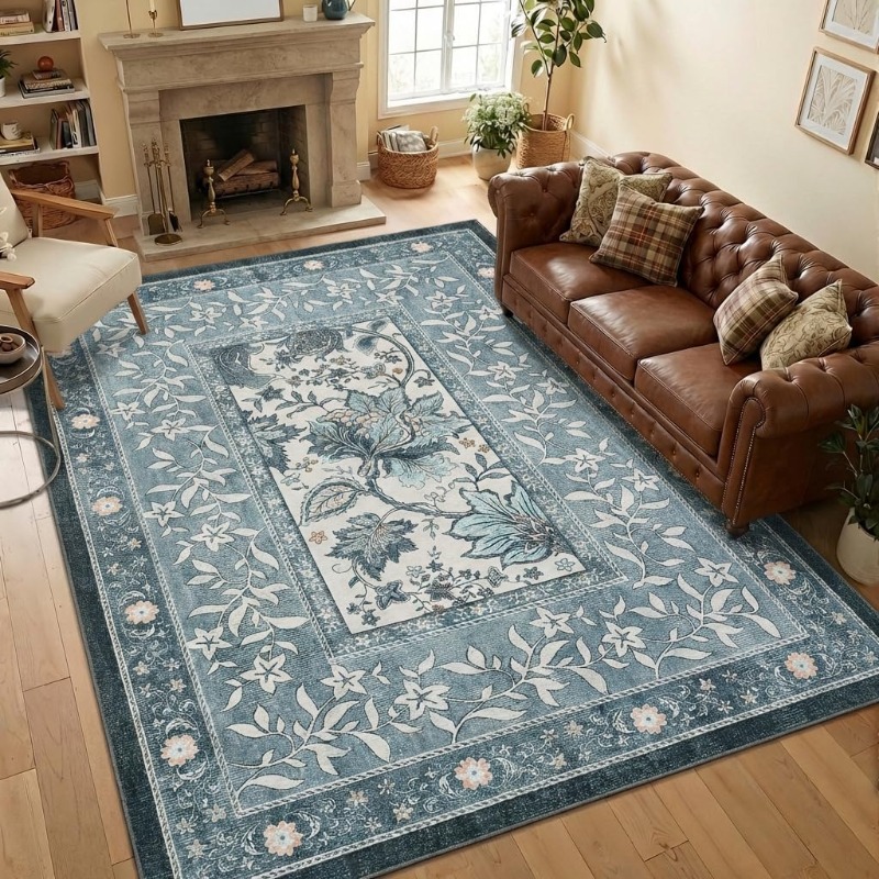 Retro Plant Print Carpet for L - Printing On Commercial 评论和价格